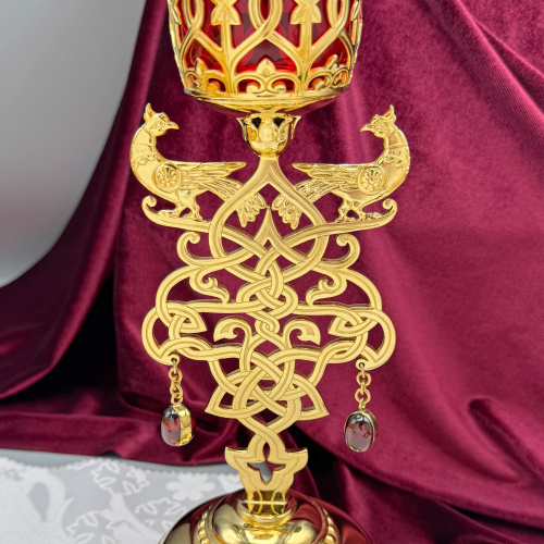 2.7.2674лп Лампада напрестольная в позолоте фото 2