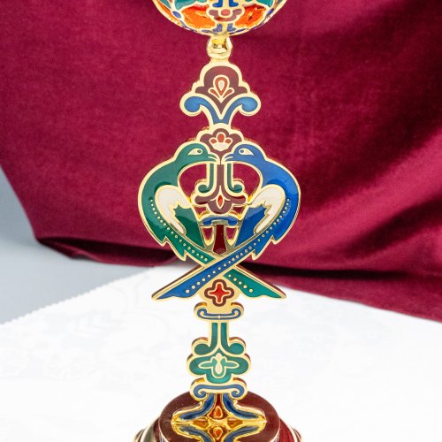 2.7.2672лпэ Лампада напрестольная в позолоте фото 4