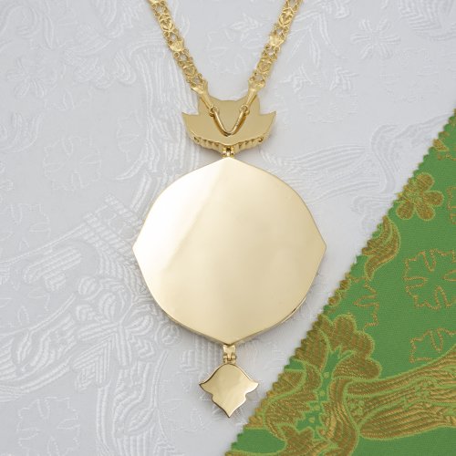 2.7.2715лп-0/154лп Панагия латунная в позолоте фото 2