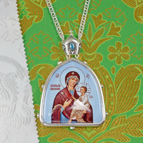 2.7.1895лр-2/1л Панагия архиерейская латунная в серебрении