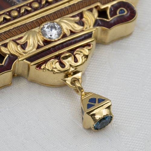 2.7.2708лп-18/155лп-М Панагия латунная в позолоте фото 2 2.7.2708лп-18/155лп-М Панагия латунная в позолоте фото 2