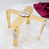 2.7.2761лп-18 Звездица в позолоте с фрагментарным серебрением