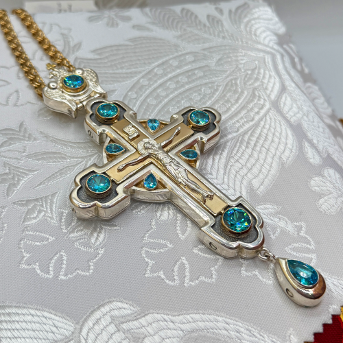 2.10.0575лфр/1лп Крест наперсный в серебрении фото 5 2.10.0575лфр/1лп Крест наперсный в серебрении фото 5