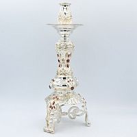 2.7.0915л Подсвечник латунный со вставками