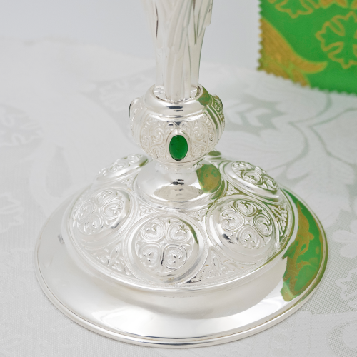 2.7.1718л Лампада напрестольная латунная в серебрении фото 3 2.7.1718л Лампада напрестольная латунная в серебрении фото 3