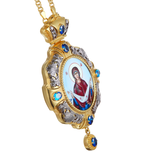 2.7.1064лпр-2/1лп Панагия в позолоте фото 2