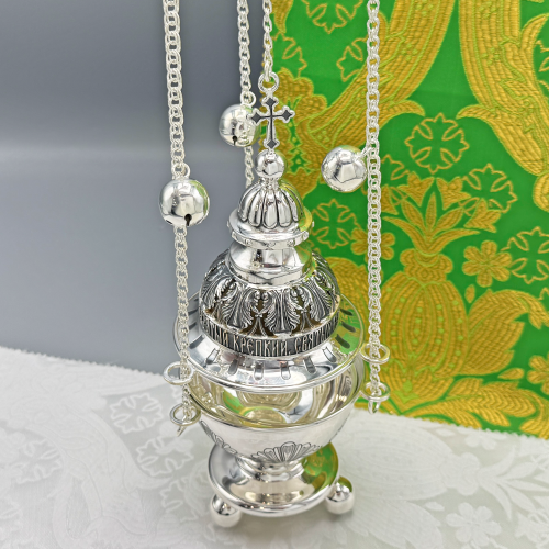 2.7.2640лр Кадило латунное с патинированием в серебрении фото 4 2.7.2640лр Кадило латунное с патинированием в серебрении фото 4