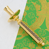 2.7.2958лпр Подсвечник ручной латунный с патинированием в позолоте