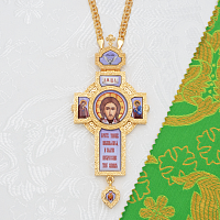 2.10.0409лп-2/1лп Крест наперсный латунный в позолоте