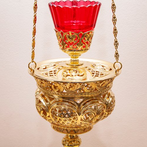 2.7.1771лп/202лп Лампада подвесная в позолоте фото 2