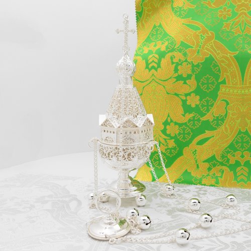 2.7.1097л Кадило латунное в серебрении