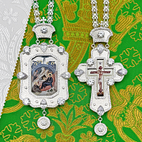 2.7.2163л-2/41л-К Архиерейский наперсный комплект со вставками в серебрении