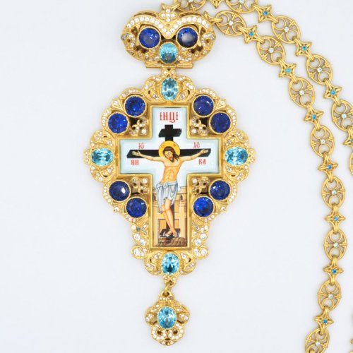 2.10.0150лп-2/44лп Крест латунный в позолоте с цепью 2.10.0150лп-2/44лп Крест латунный в позолоте с цепью