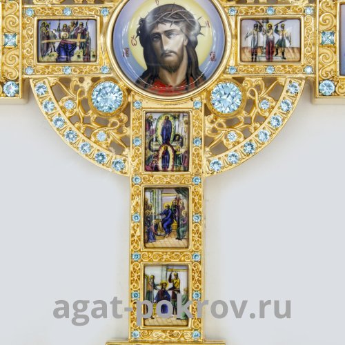 2.7.1108лп Крест напрестольный латунный в позолоте фото 2 2.7.1108лп Крест напрестольный латунный в позолоте фото 2
