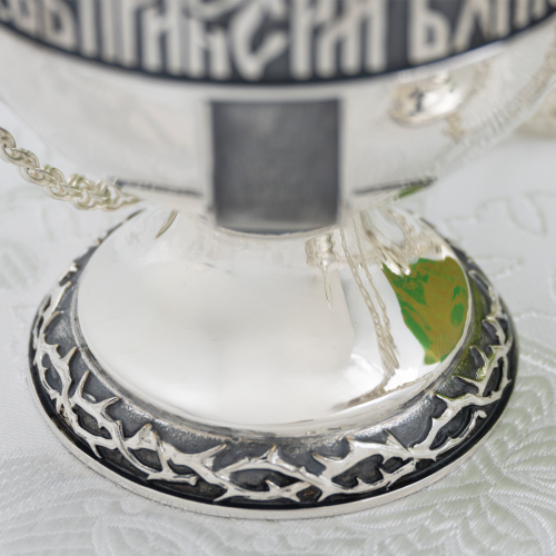 2.7.2875лр Кадило латунное с патинированием в серебрении фото 4 2.7.2875лр Кадило латунное с патинированием в серебрении фото 4