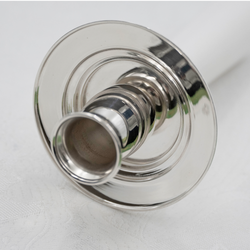 2.7.0716лч Подсвечник латунный в серебрении фото 2