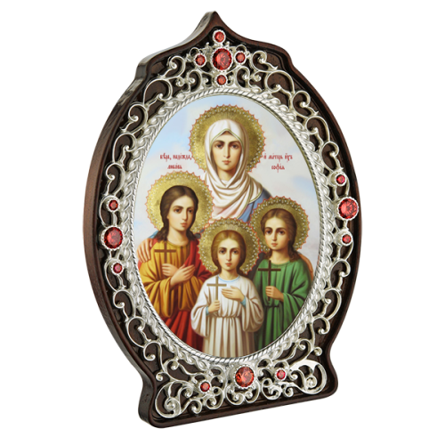 2.78.0993л И.н.латунная Святые мученицы Вера, Надежда, Любовь и мать София