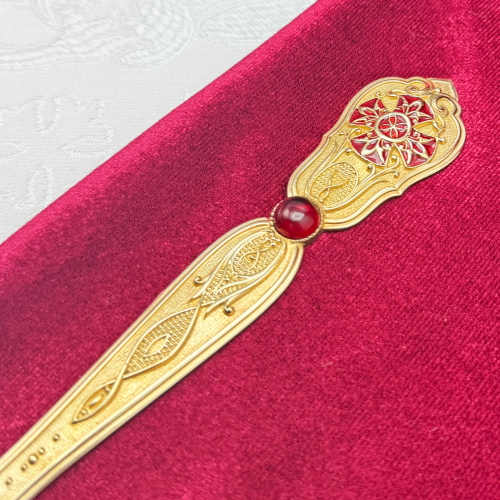 2.7.0176клп Лжица латунная комбинированная в позолоте со вставками фото 4 2.7.0176клп Лжица латунная комбинированная в позолоте со вставками фото 4