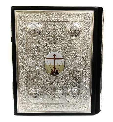 2.7.2282л-2 Евангелие напрестольное в серебрении фото 3