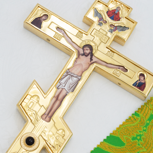 2.7.2122лп-2 Крест напрестольный латунный в позолоте фото 8 2.7.2122лп-2 Крест напрестольный латунный в позолоте фото 8