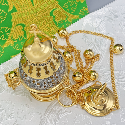 2.7.2633лпр Кадило латунное в позолоте фото 4 2.7.2633лпр Кадило латунное в позолоте фото 4