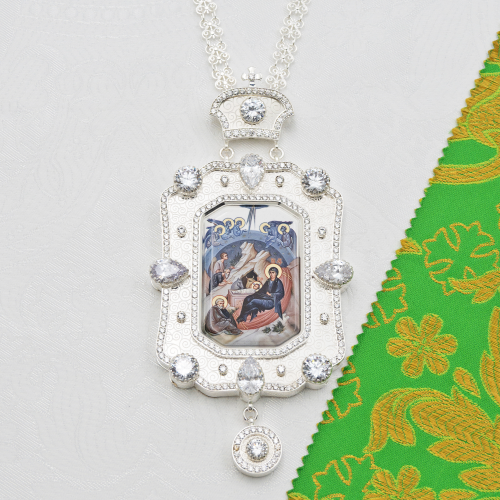 2.7.2163л-2/41л Панагия архиерейская латунная в серебрении