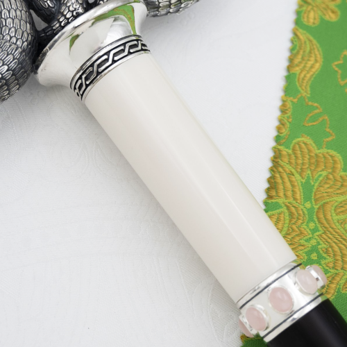 2.7.2443лнрч Жезл латунный в серебрении с натуральными камнями фото 6