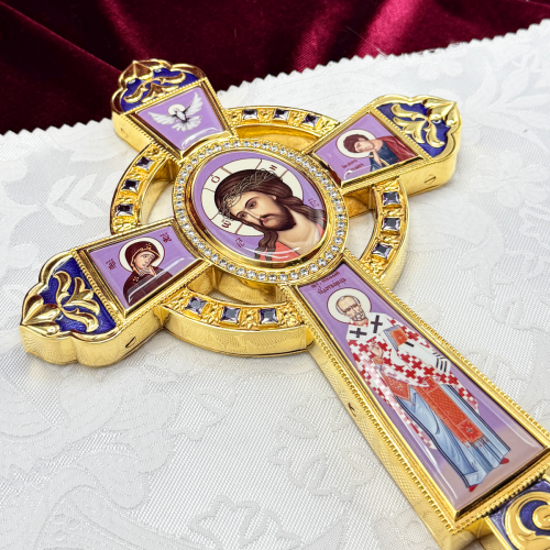 2.7.2108лпэ-2 Крест напрестольный в позолоте фото 5 2.7.2108лпэ-2 Крест напрестольный в позолоте фото 5