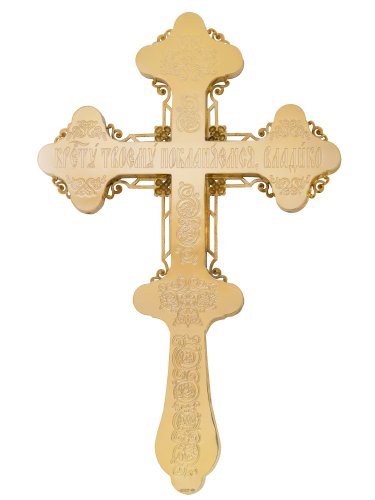 2.7.1302лп Крест латунный в позолоте фото 2 2.7.1302лп Крест латунный в позолоте фото 2