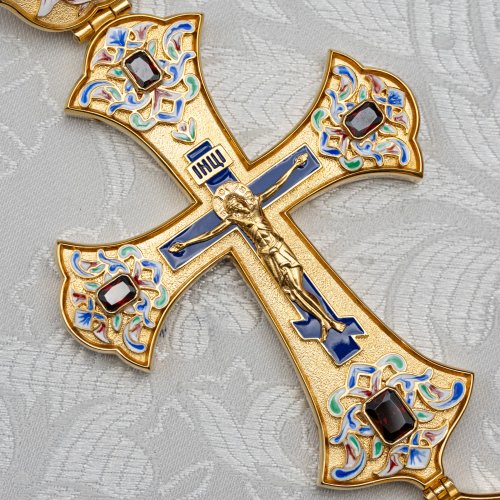 2.10.0628лпэ/1лп Наперсный крест в позолоте фото 3