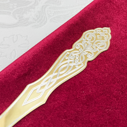 2.7.1753лп Лжица латунная в позолоте фото 3