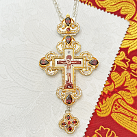 2.10.0290лф-2/1л Крест латунный с фрагментальной позолотой