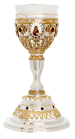 2.7.0396клф-18 Потир комбинированный на 1 л с фрагментарной позолотой