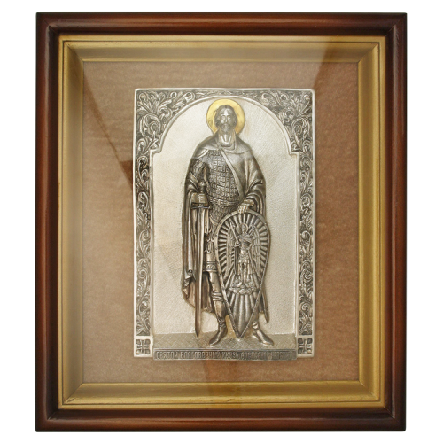 2.14.0112л Икона настенная - Святой благоверный князь Александр Невский. 2.14.0112л Икона настенная - Святой благоверный князь Александр Невский.