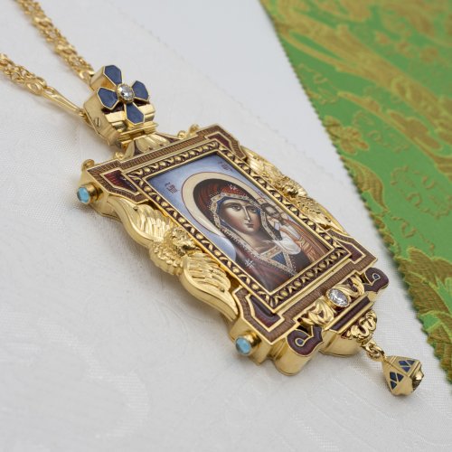 2.7.2708лп-18/155лп-М Панагия латунная в позолоте фото 7 2.7.2708лп-18/155лп-М Панагия латунная в позолоте фото 7