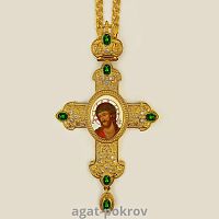 2.10.0345лп-2/1лп Крест наперсный в позолоте c цепью