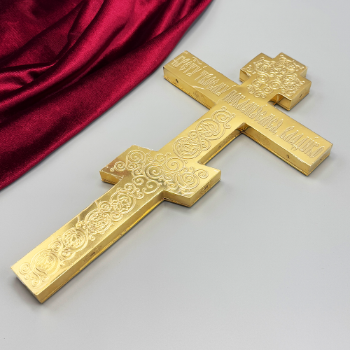 2.7.0777лп Крест напрестольный латунный в позолоте фото 2 2.7.0777лп Крест напрестольный латунный в позолоте фото 2