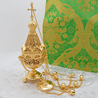 2.7.1097лп Кадило латунное в позолоте