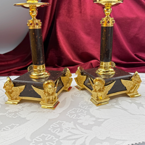 2.7.2663лпч Подсвечник в позолоте с акриловой ножкой фото 3