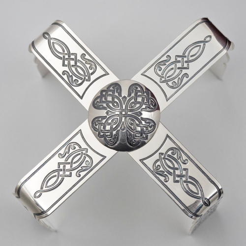 2.7.1809лр Звездица латунная с патинированием в серебрении фото 2