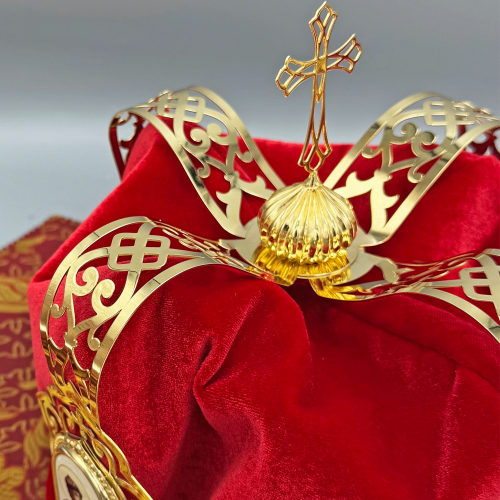 2.7.2839лп-2-К Венцы венчальные латунные в позолоте - комплект фото 2 2.7.2839лп-2-К Венцы венчальные латунные в позолоте - комплект фото 2