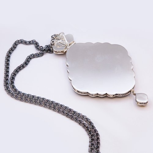 2.7.1616лфр-2/1л Панагия в серебрении с цепью фото 2 2.7.1616лфр-2/1л Панагия в серебрении с цепью фото 2