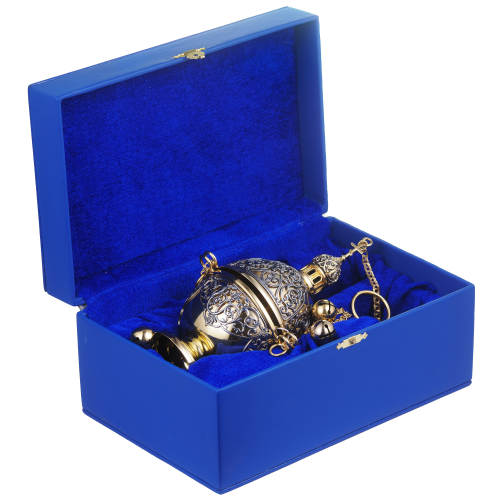 2.7.2570лпр Кадило латунное в позолоте фото 3