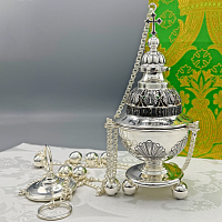 2.7.2640лр Кадило латунное с патинированием в серебрении