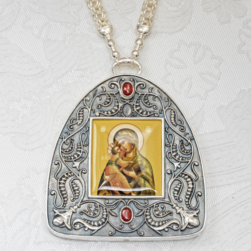 2.7.2803лр-2/153л Панагия латунная с серебрением