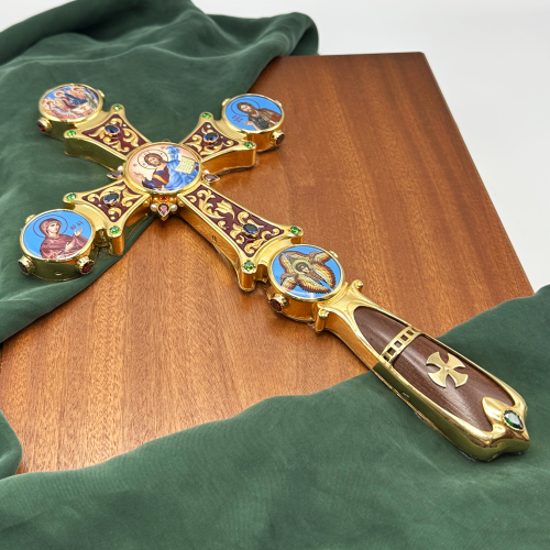 2.7.2460лпэ-2 Крест напрестольный в позолоте фото 5