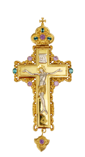 2.10.0221лп Крест наперсный в позолоте. 2.10.0221лп Крест наперсный в позолоте.