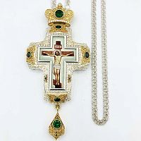 2.10.0333лп-2/1лп Крест латунный в позолоте с цепью