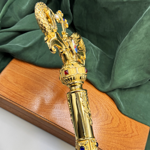 2.7.1480лп Жезл латунный со вставками в позолоте фото 4 2.7.1480лп Жезл латунный со вставками в позолоте фото 4