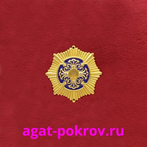 2.7.0453лпэ Мощевик большой латунный в позолоте с эмалью